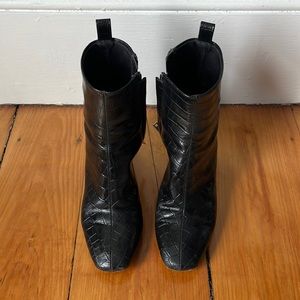 Black H&M booties size 37 (size 6)